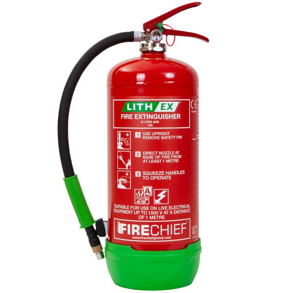 6 Litre Lith-Ex Fire Extinguisher - For Use On Lithium-ion Battery Fires