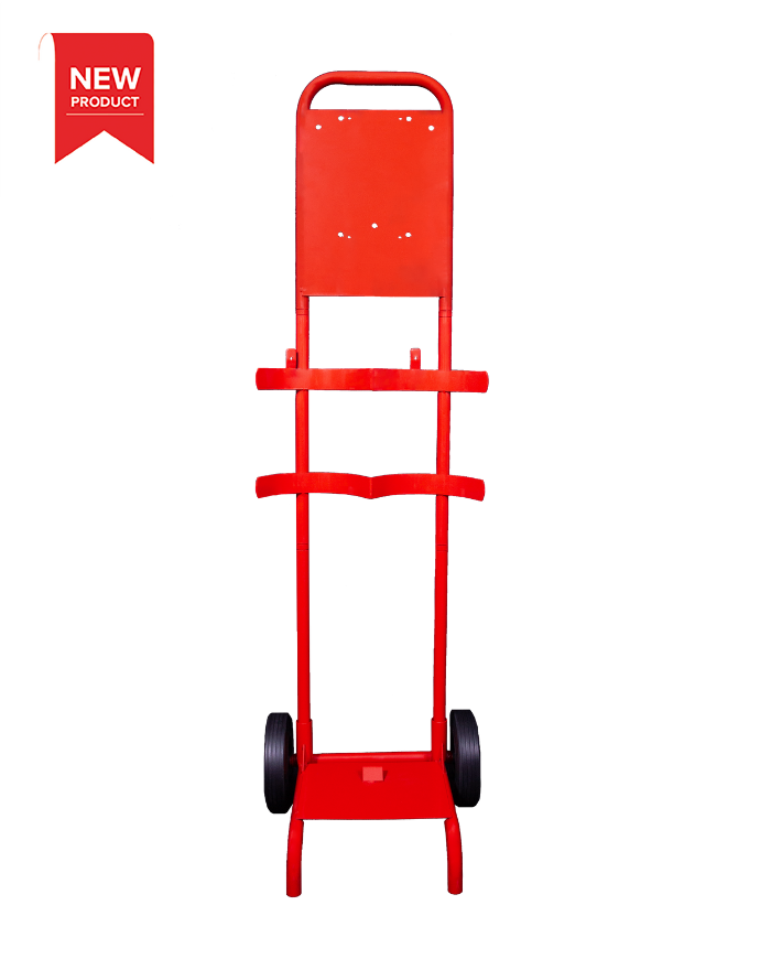 Compact Double Fire Extinguisher Trolley